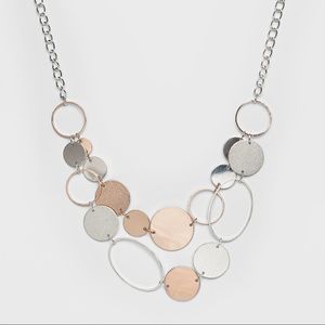 Mixed metals short necklace
